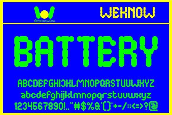 Battery: A Futuristic Display Font for Bold Design Projects