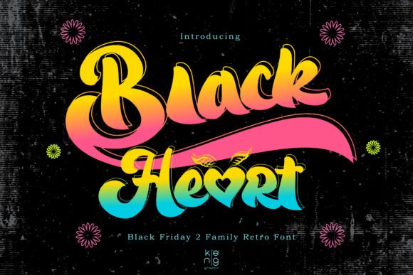 Black Heart: A Handwritten-Style Display Font with Retro Punch