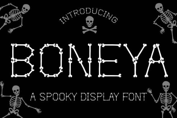 Boneya: A Spooky Display Font for Halloween Branding