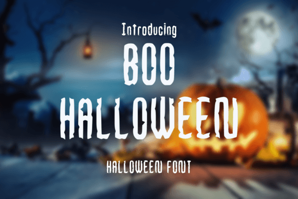 Boo Halloween Display Font for Spooky Editorial Design