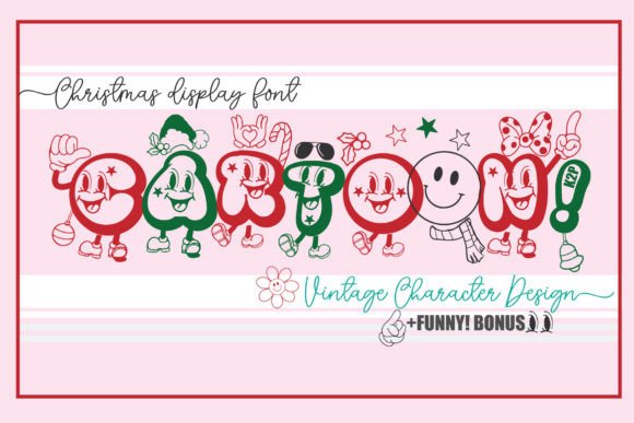 Christmas Cartoon Display Font for Festive Editorial Design