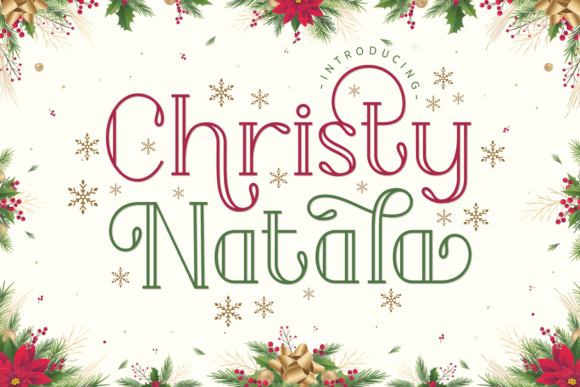 Christy Natala Display Font for Festive Campaigns