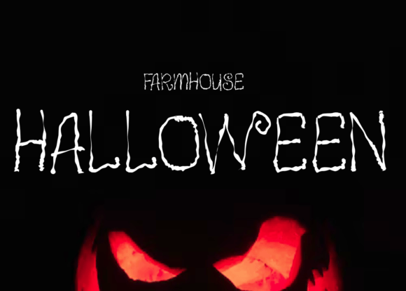 Farmhouse Halloween: A Playful Horror Display Font for Editorial Design