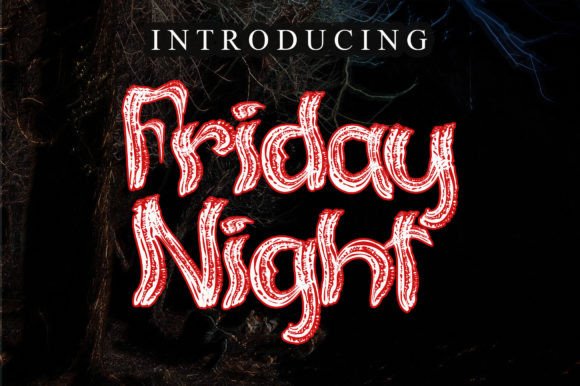 Friday Night Display Font for Bold Horror Branding
