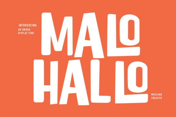 Malohallo: A Fun and Whimsical Display Font for Joyful Branding