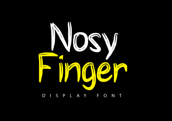 Nosy Finger Display Font for Handmade Brands & Printables