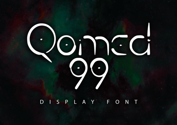 Qomed 99: A Space Vibe Display Font for Bold Branding