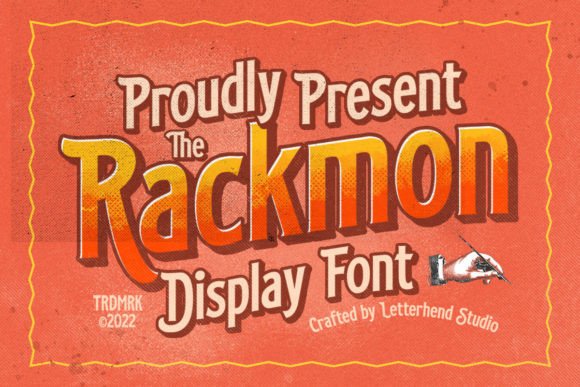 Rackmon: A Vintage Display Typeface for Handmade Creators