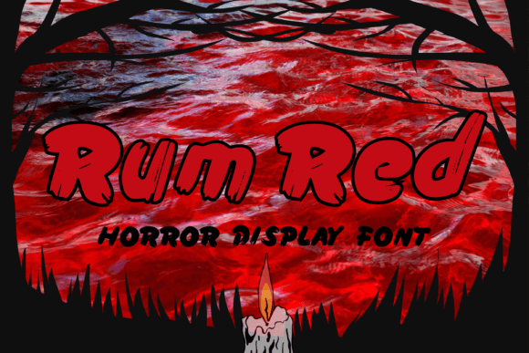 Rum Red: A Bold Horror Display Font for Spooky Projects