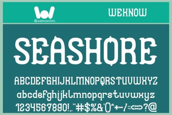 Seashore: A Whimsical Display Font for Editorial Sparkle