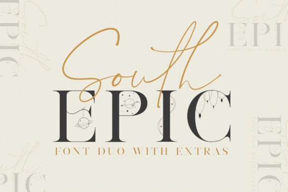 South Epic Duo: A Dreamy Display Font for Elegant Branding