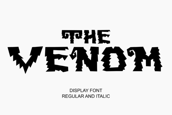 The Venom Display Font for Spooky Editorial Design