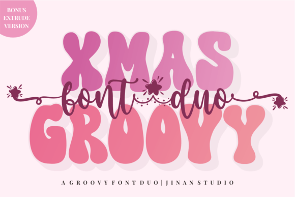 Xmas Groovy Duo: A Stylish Display Font for Festive Campaigns